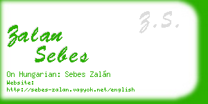 zalan sebes business card