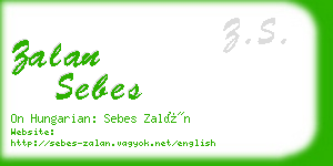 zalan sebes business card